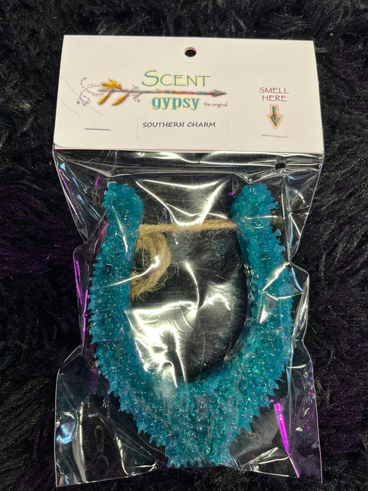 Southern Charm Turquoise Horse Shoe Car Freshener