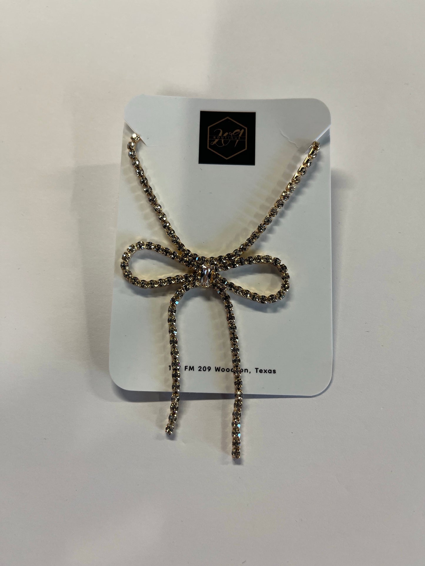 Gold Bow Necklace