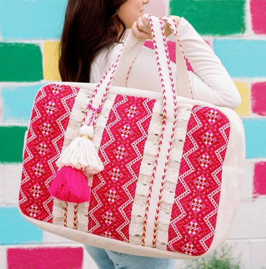 Magenta Oversized Weekender Duffel Bag