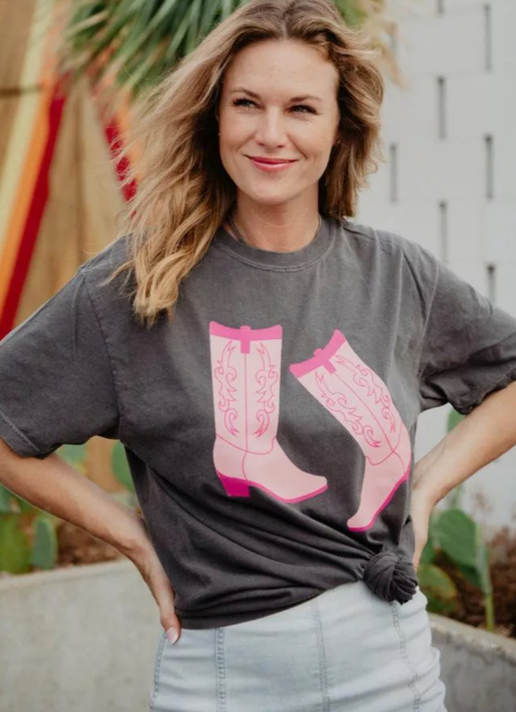 Kicking Boots Western Cowgirl T-Shirt