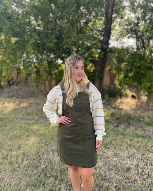 Alexis Corduroy Overall Dress