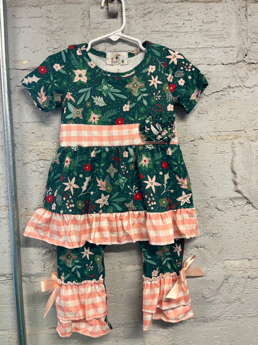 Green Holly Romper