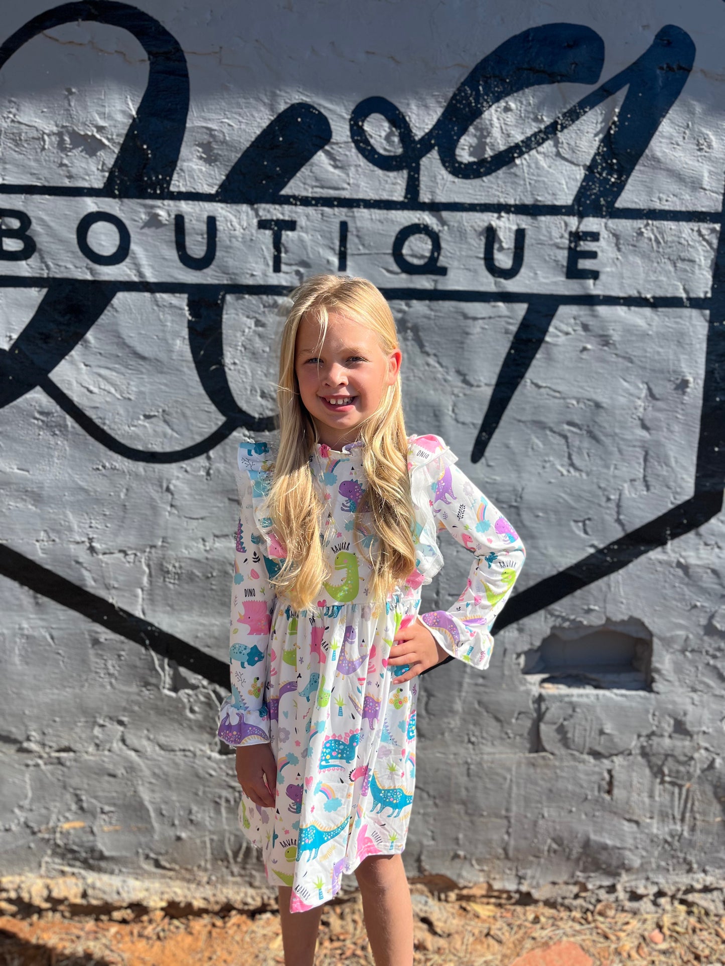 Dinosaur Long Sleeve Dress