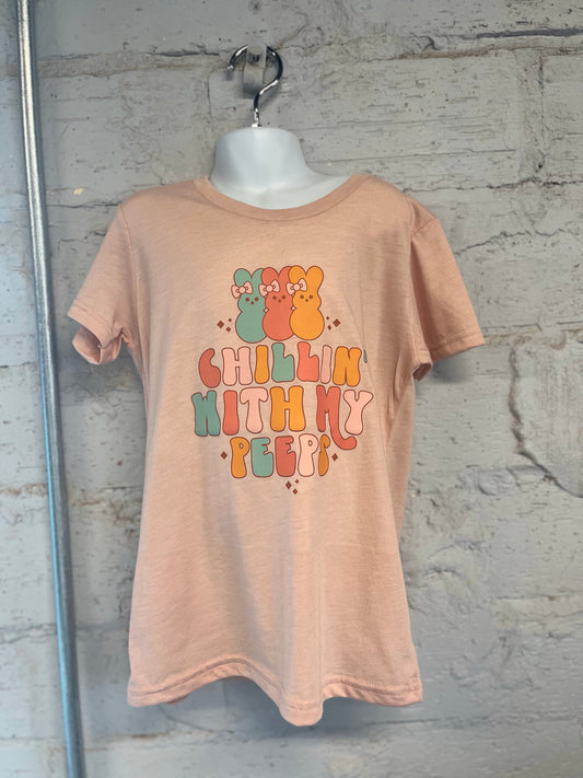Chillin with my peeps kids tee