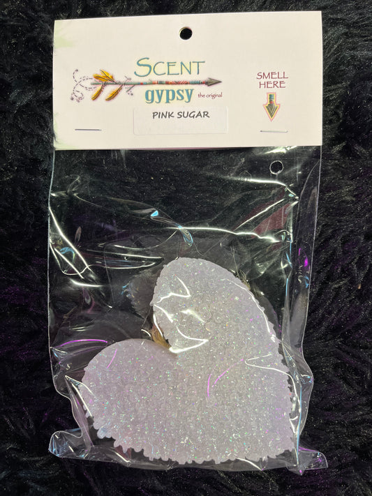 Pink Sugar White Heart Car Freshener