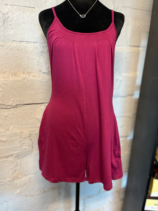 Burgundy romper