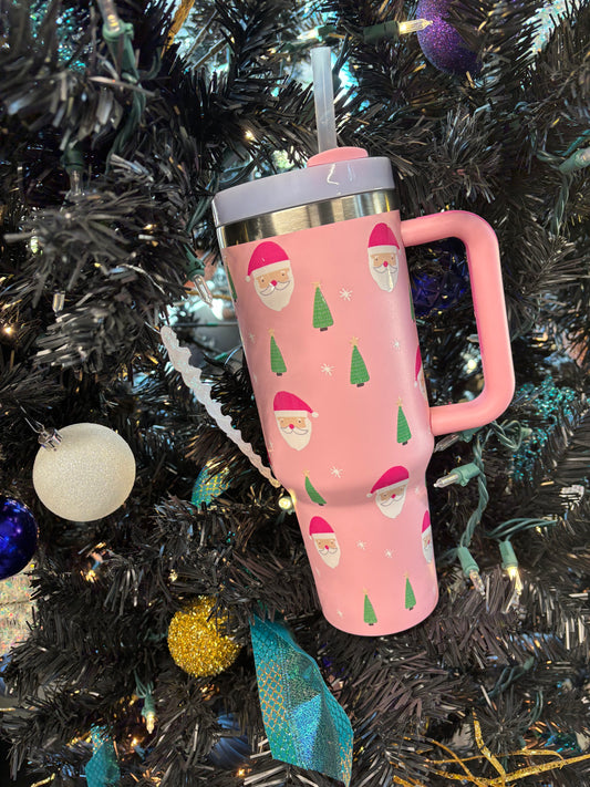 Pink Santa 40oz Tumbler