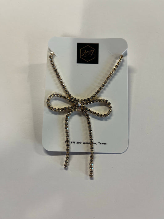 Gold Bow Necklace