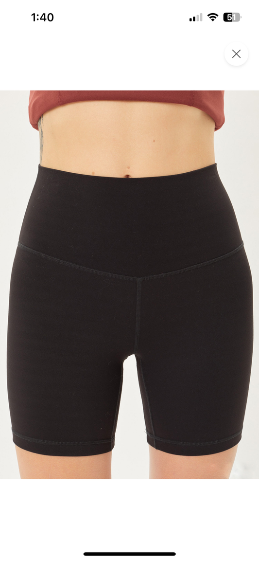 Black biker shorts