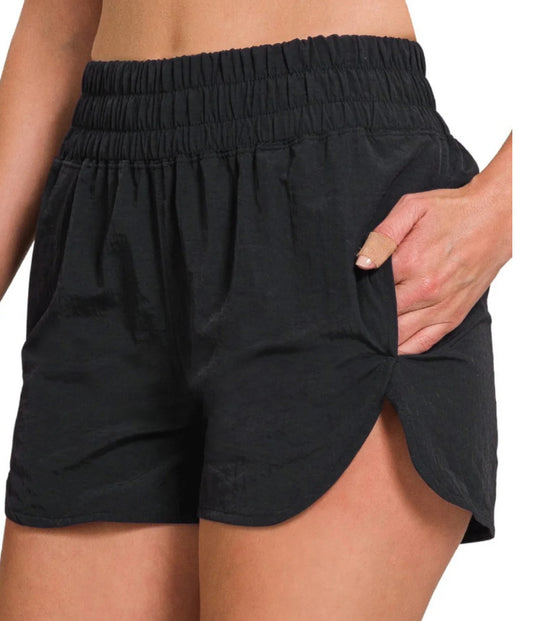 Windbreaker Black Shorts