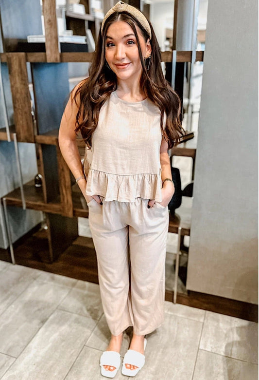 Chloe Tan Two Piece Set