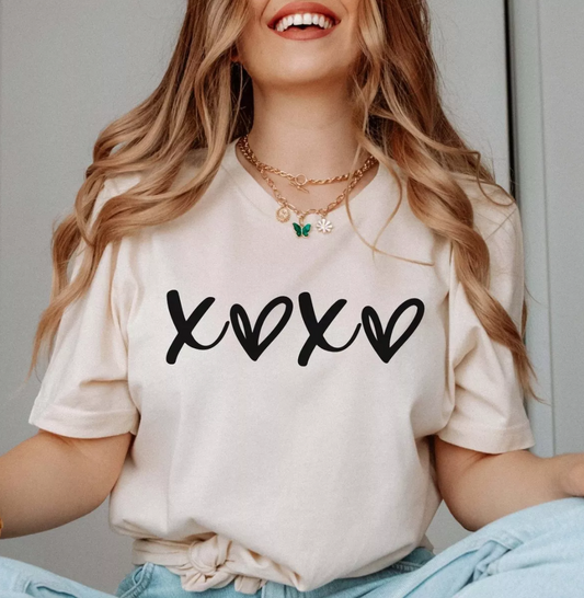 XOXO with Hearts