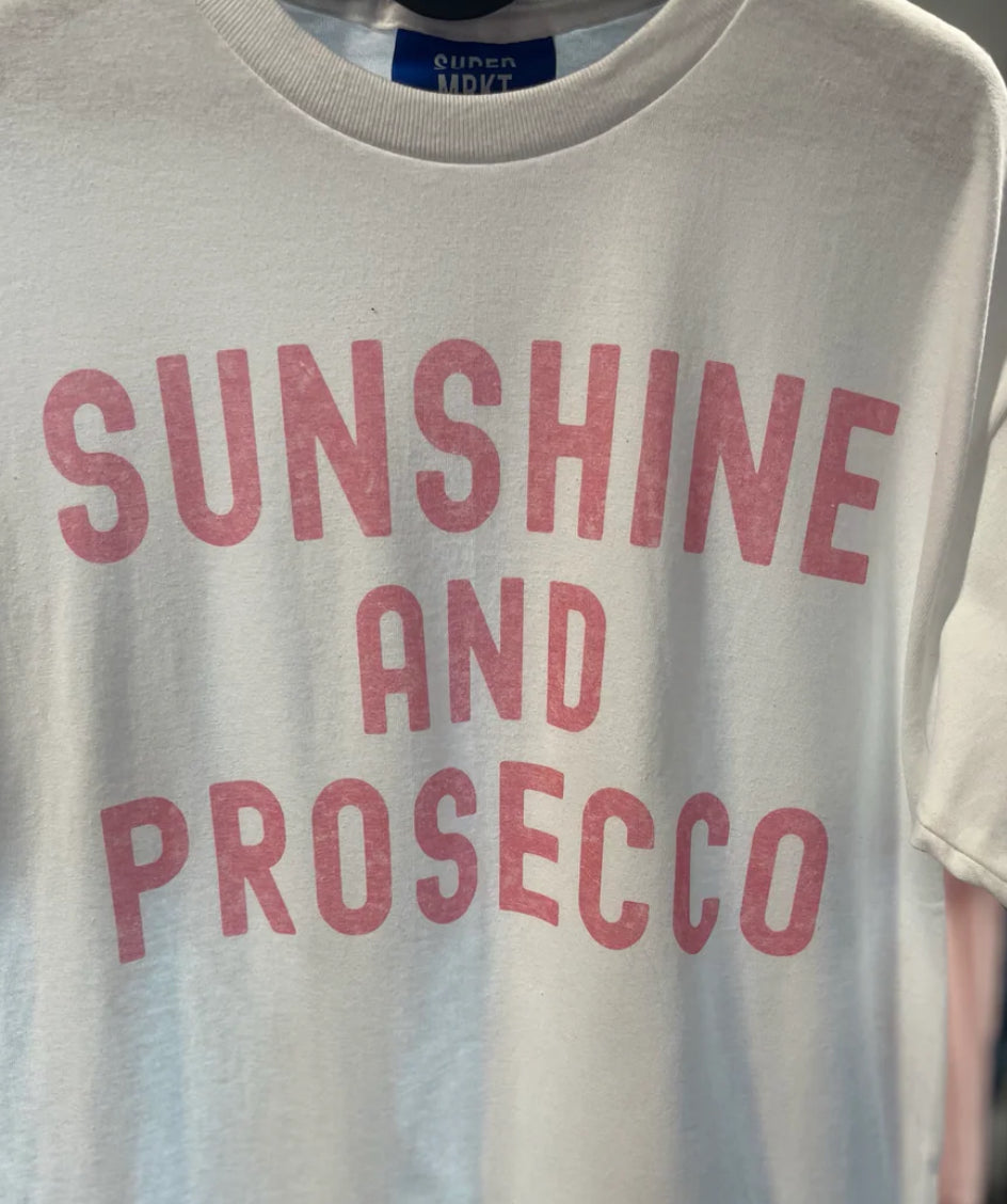 Sunshine and Prosecco oversized Graphic Tee