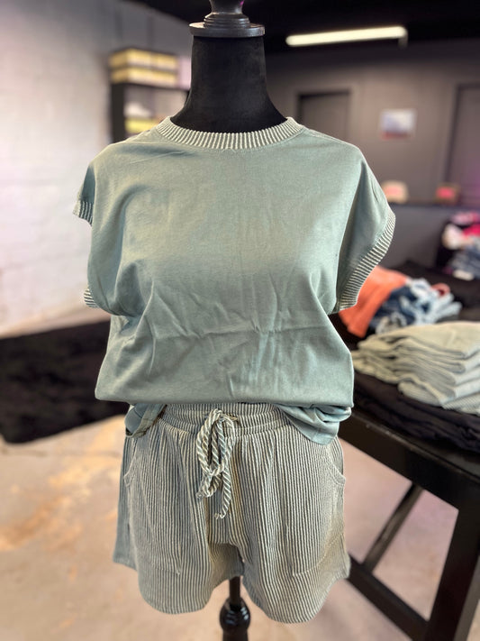 Army green shirt