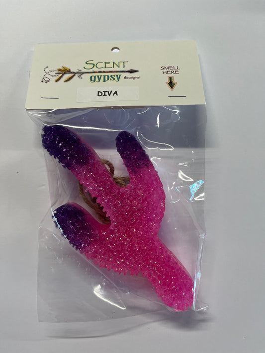 Pink Cactus Car Freshener