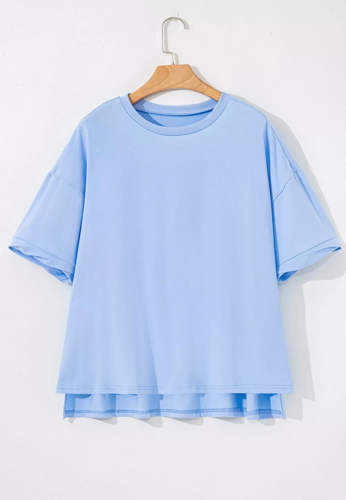 Ayra Loose Half Sleeve Hi Low Hem Top