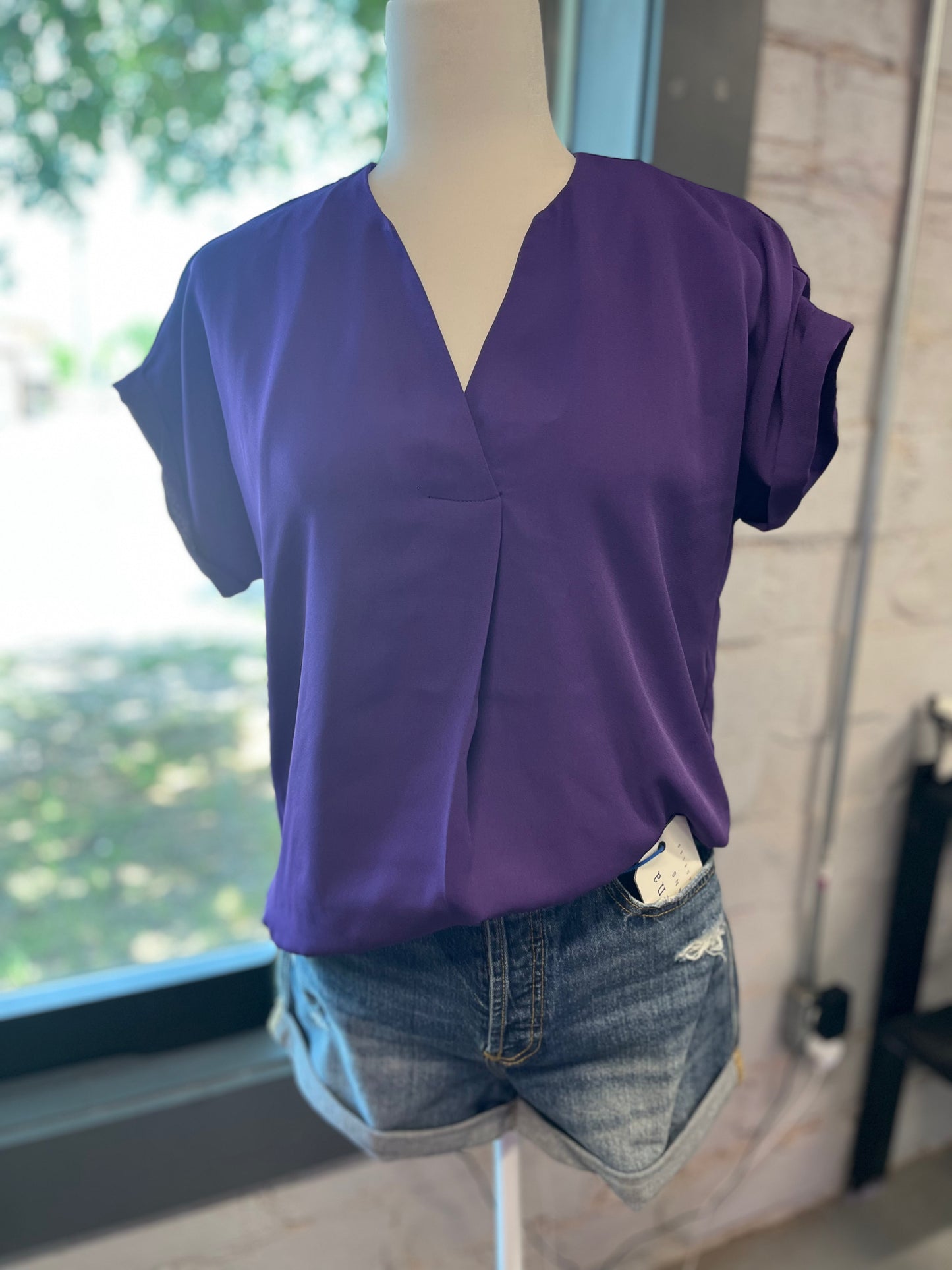 Purple Woven Blouse