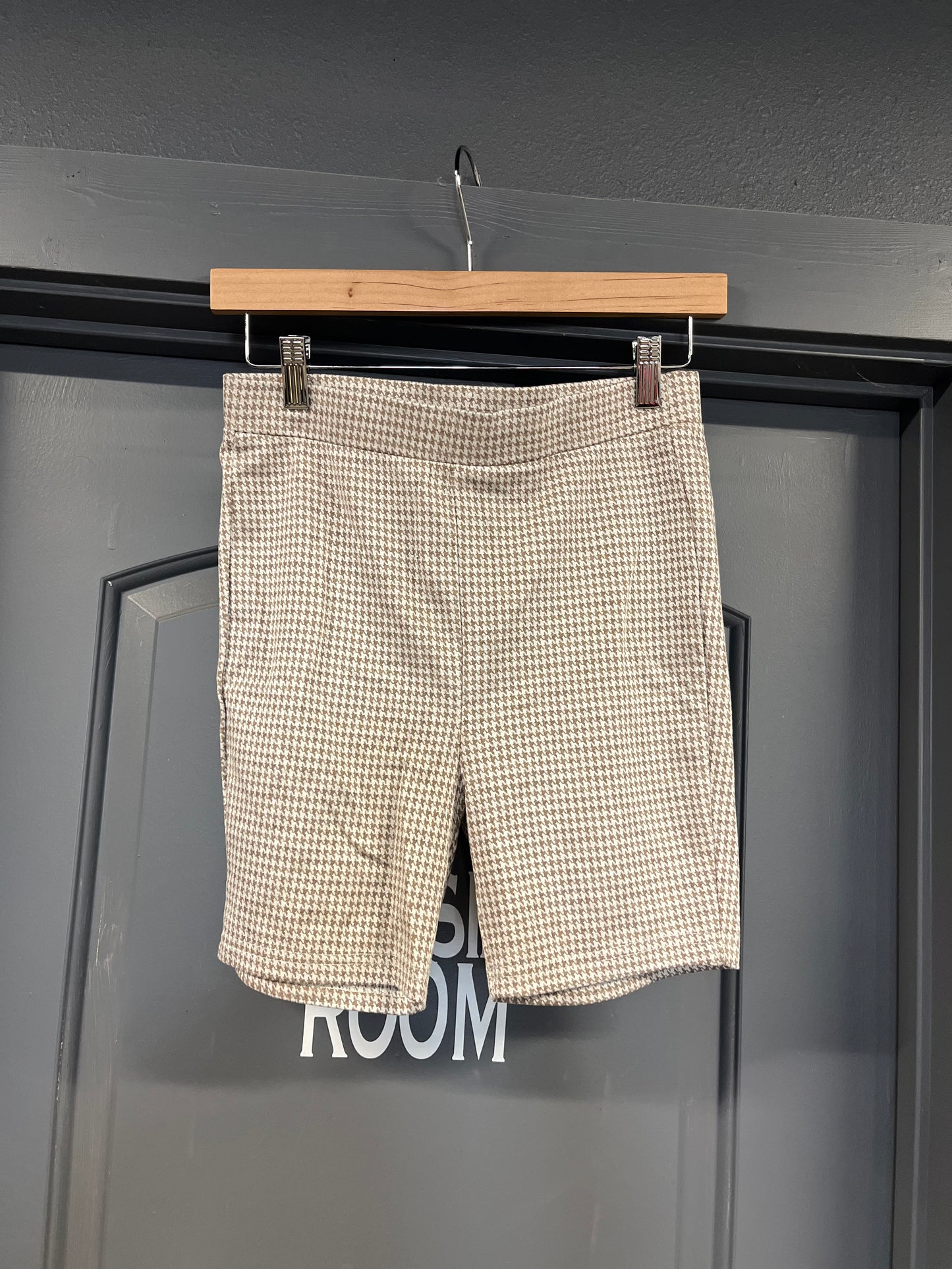 Houndstooth Biker Shorts