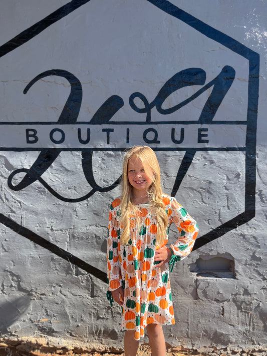 Orange and Green Pumpkin Dress
