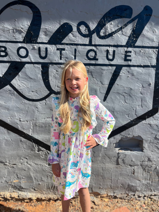 Dinosaur Long Sleeve Dress