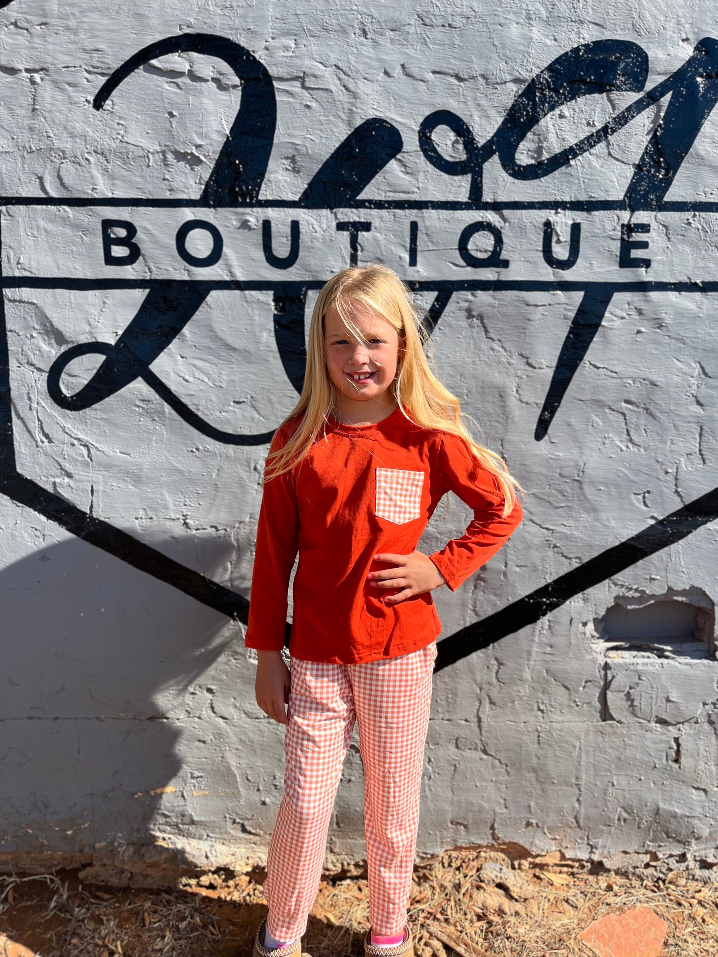 Orange Checkered Outfit