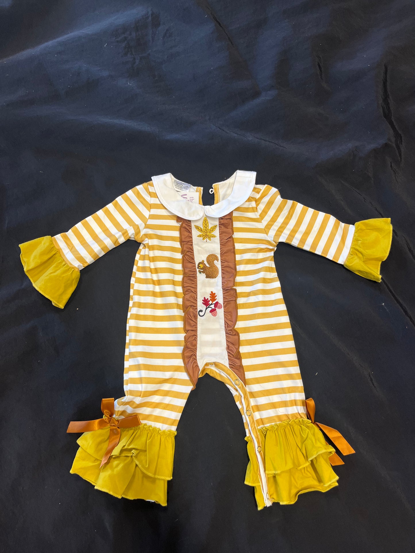 Yellow Fall Ruffled Jumpsuit