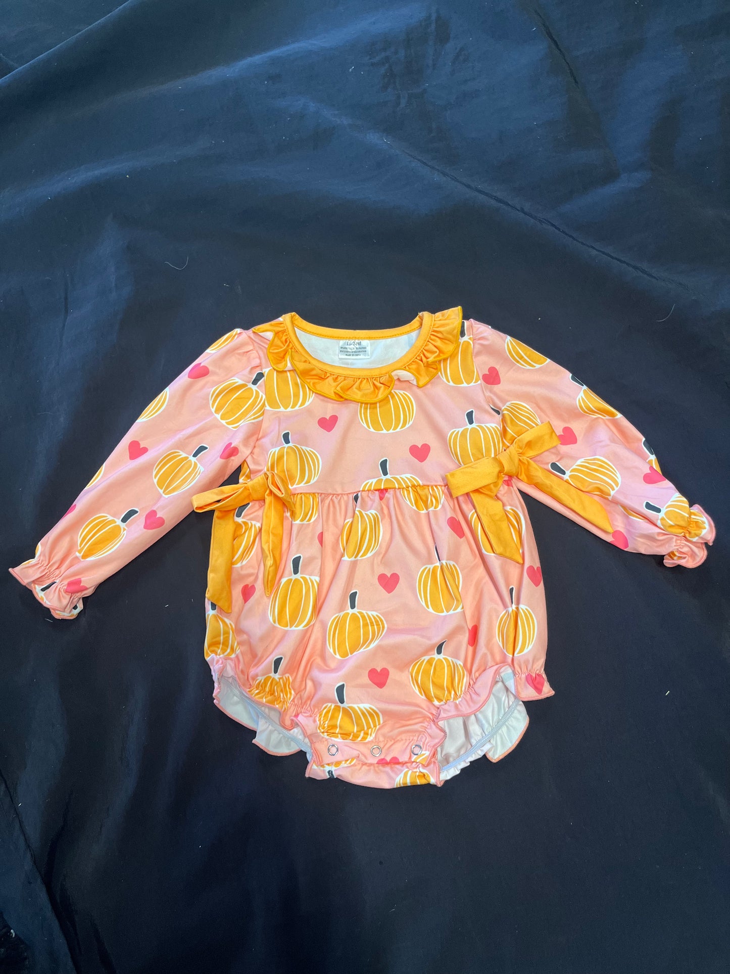 Pink with Orange Pumpkin Bubble